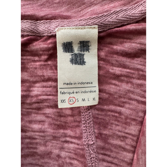 We The Free Deep V Burnout Tee Size XS Mauve Y2K EUC - Picture 3 of 4
